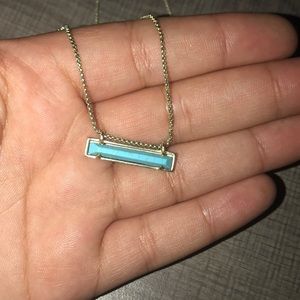 Leanor Gold pendent necklace in turquoise